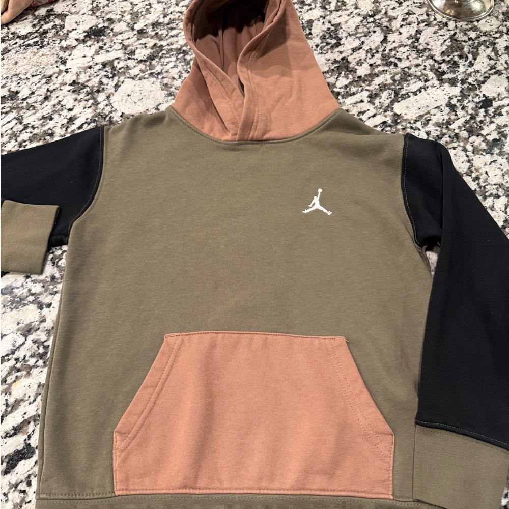 JORDAN Two-Tone Hoodie with Logo